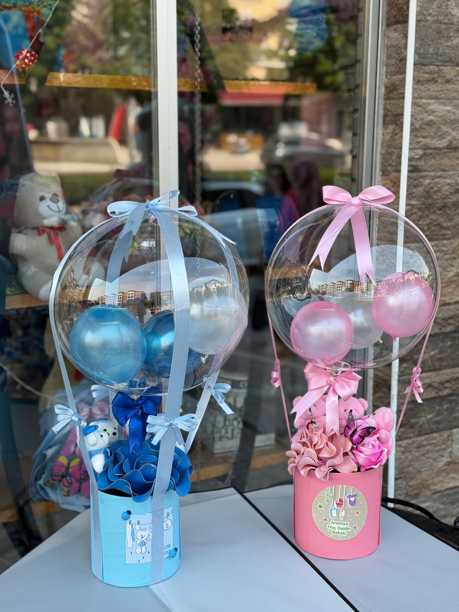 Hoş geldin bebek aranjmanı kişiye özel isimli 